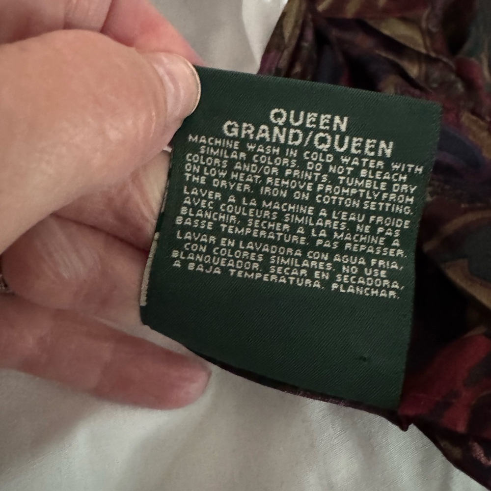 RALPH LAUREN SOCIALITE JEWEL TONES PAISLEY QUEEN SZ BED SKIRT - Picture 3 of 4